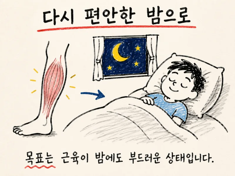 야간 다리 경련 치료 단계별 경과