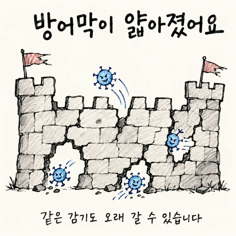 인천 송도 면역력 저하·반복 감염 · 기허