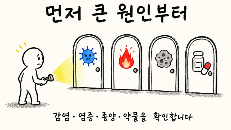 “검사는 정상인데 왜 열이 날까요?”