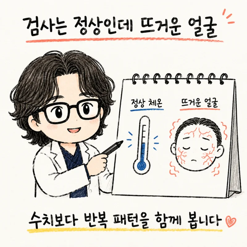 인천 송도 안면홍조 · 얼굴 열감 상열감