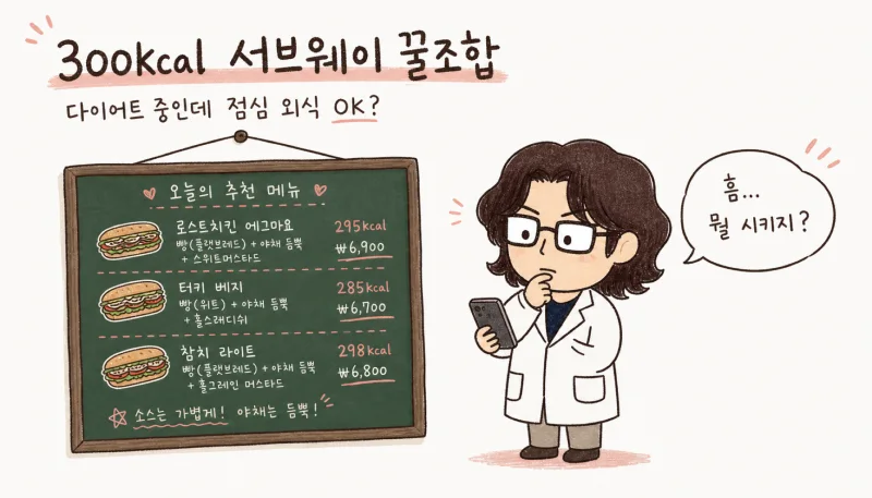 서브웨이 다이어트 조합 — 점심 외식 315kcal로 끝내는 꿀조합 정리