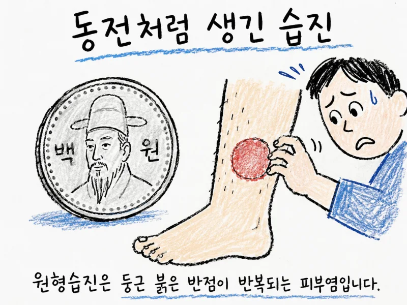 인천 송도 화폐상습진 · 원형습진 · 동전모양습진