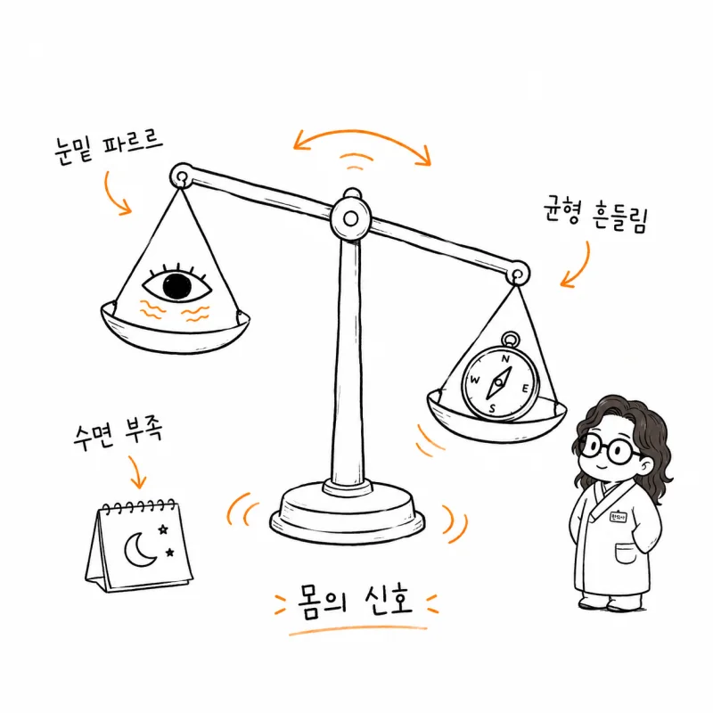 눈밑떨림에 어지럼까지 같이 온다면 | 인천 송도 안검경련