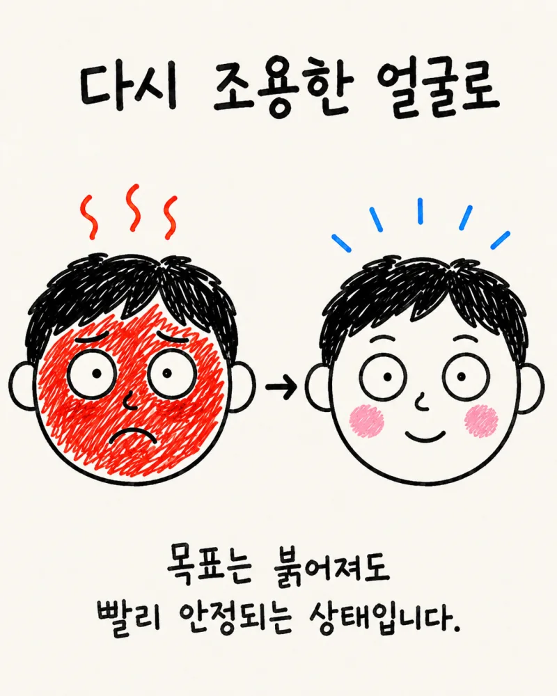 만성 안면홍조, 백록담의 접근