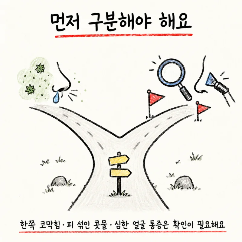 알레르기비염에서 자주 보는 변증 4가지