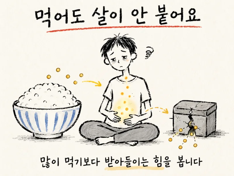 인천 송도 저체중 마른체질 개선 · 먹어도 살 안 찜