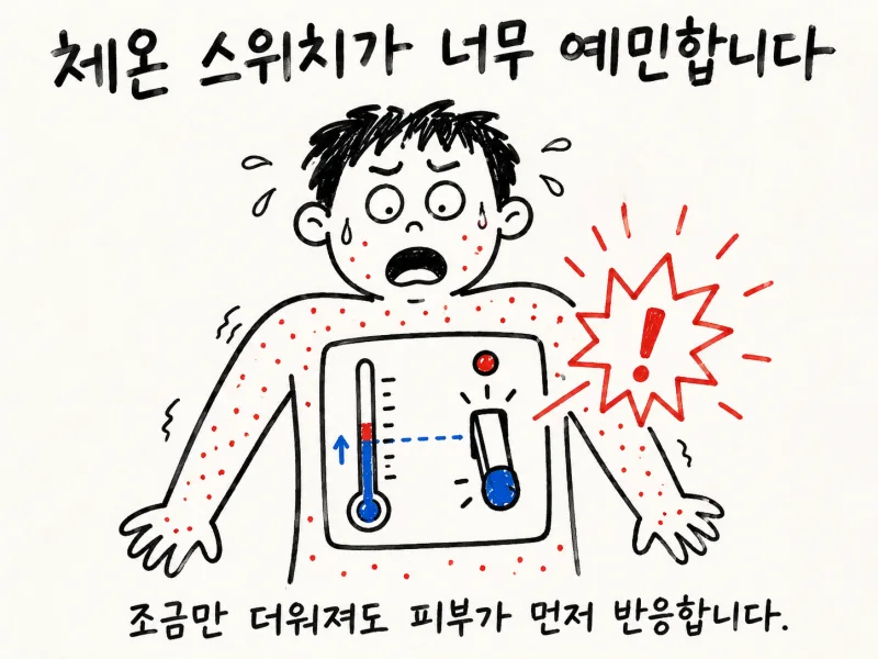 인천 송도 콜린성두드러기 · 콜린성 담마진 · 열성 두드러기