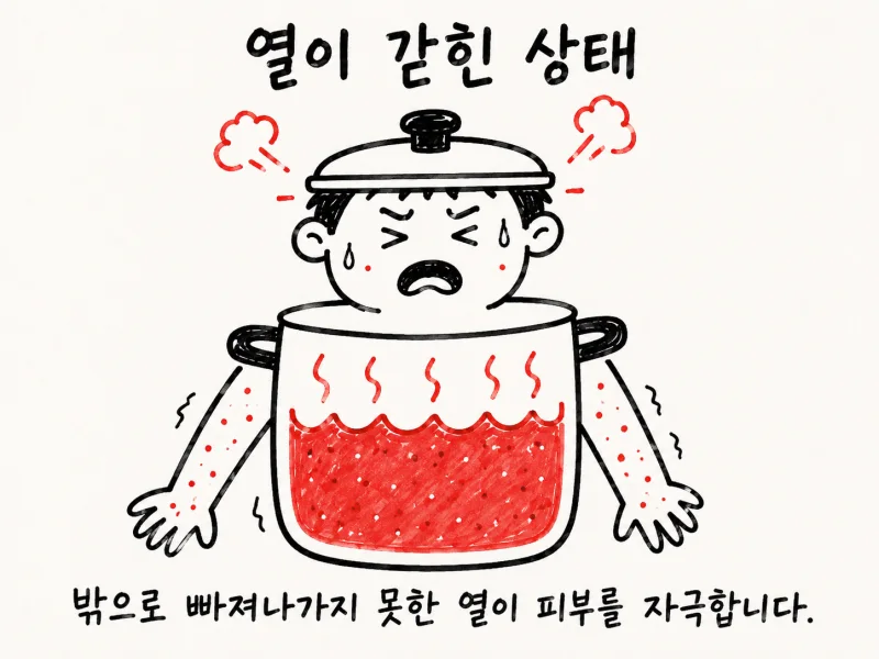 콜린성두드러기의 주요 증상
